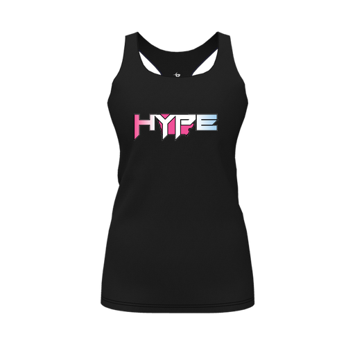[FT0TRBBK-FYS-LOGO1] Decker Racerback Tank Top (Female Youth S, Black, Logo 1)