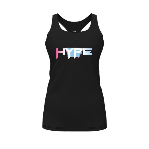 [FT0TRBBK-FYS-LOGO2] Decker Racerback Tank Top (Female Youth S, Black, Logo 2)