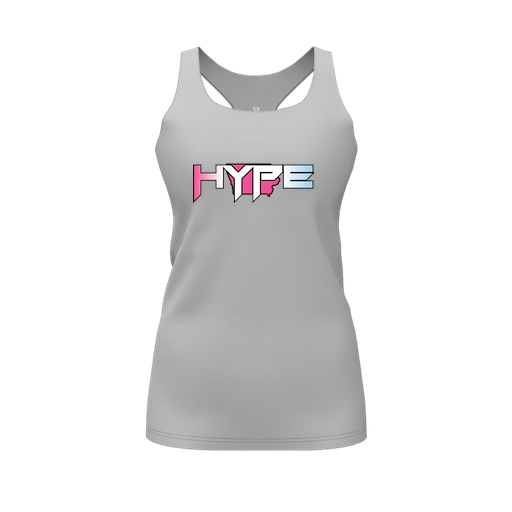 [FT0TRBGY-FYS-LOGO1] Decker Racerback Tank Top (Female Youth S, Gray, Logo 1)