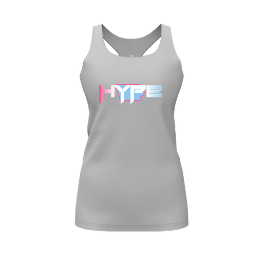 [FT0TRBGY-FYS-LOGO2] Decker Racerback Tank Top (Female Youth S, Gray, Logo 2)