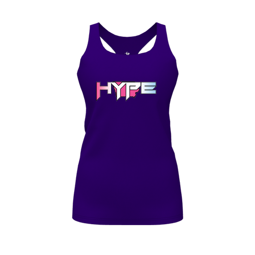 [FT0TRBPP-FYS-LOGO1] Decker Racerback Tank Top (Female Youth S, Purple, Logo 1)