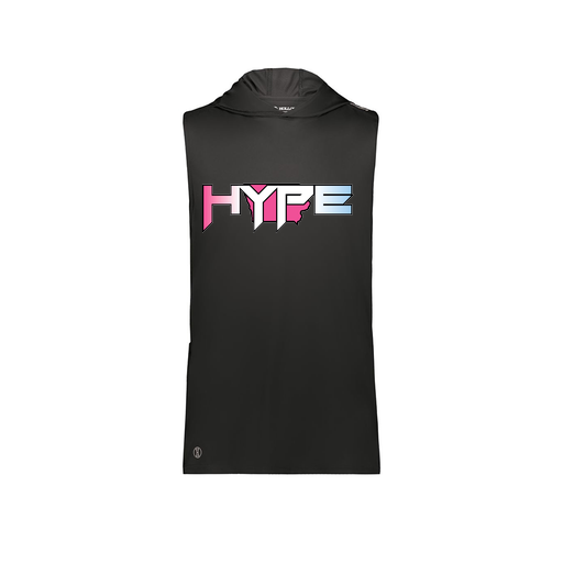 [222590.080.XS-LOGO1] Men's CoolDry Sleeveless Hoodie (Adult XS, Black, Logo 1)