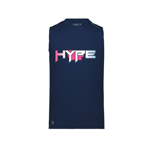 [222593.065.S-LOGO1] Men's CoolDry TankTop (Adult S, Navy, Logo 1)