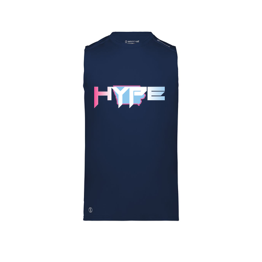 [222593.065.S-LOGO2] Men's CoolDry TankTop (Adult S, Navy, Logo 2)