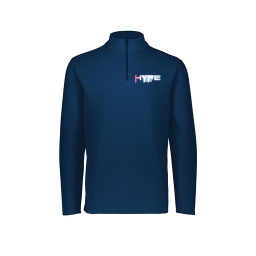 [6863.065.XS-LOGO2] Men's MicroFleece 1/4 Zip Pullover (Adult XS, Navy, Logo 2)