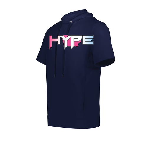 [222505.065.S-LOGO1] Men's Venturs Soft Knit Short Sleeve Hoodie (Adult S, Navy, Logo 1)