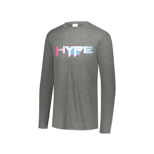 [FTLCUBGY-YS-LOGO2] Decker Youth Tri-Blend T-Shirt - Long Sleeve (Youth S, Gray, Logo 2)