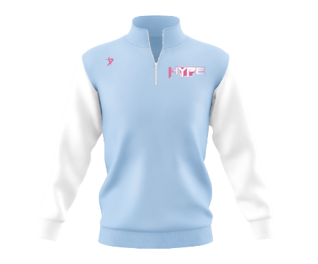 1/4 Zip Blue and White Iowa Hype